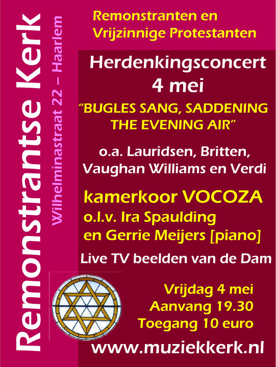 Flyer herdenkingsconcert 4 mei 2007